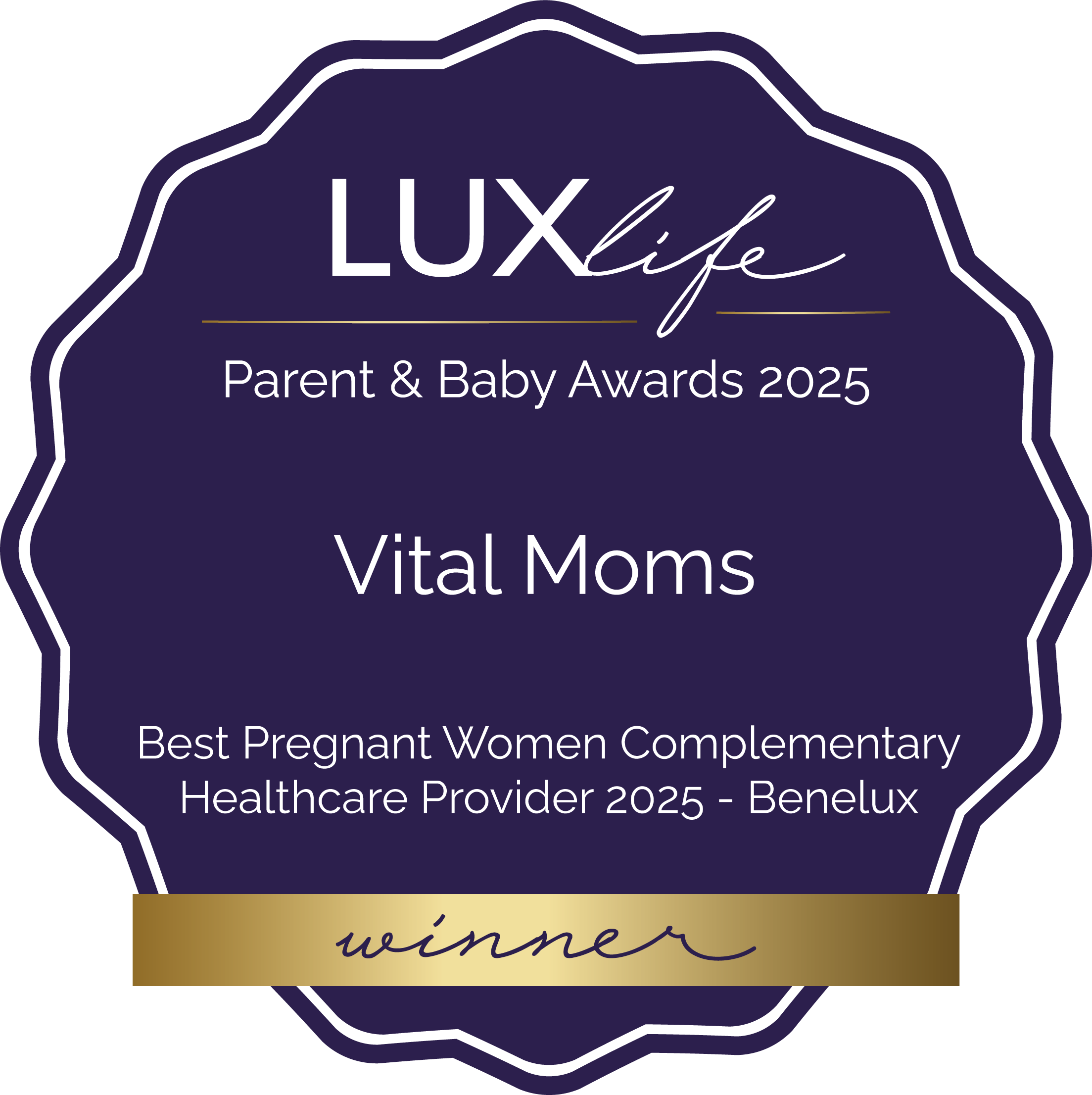 Vital Moms Parent and baby awards 2025 winners badge
